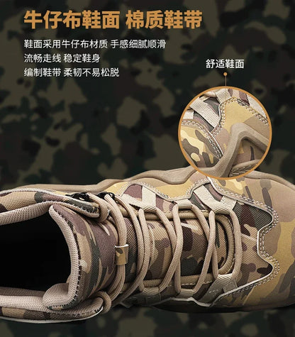 Anti Slip and Wear-resistant Hiking Shoes Comfortable Desert Work Boots Autumn Winter Platform and Ankle Boots, Men's Snow Boots