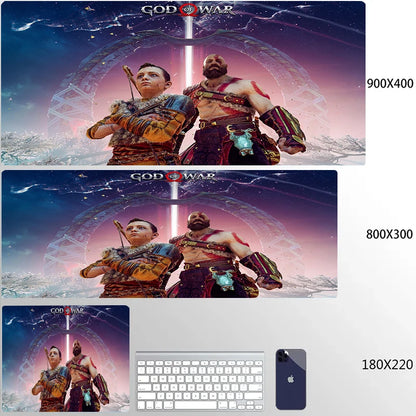 Large Mouse Pad G-God of War Pc Gamer Cabinet Keyboard Computer Game Desk Mat 900x400 Table Rug Gaming Accessories Xxl Mousepad