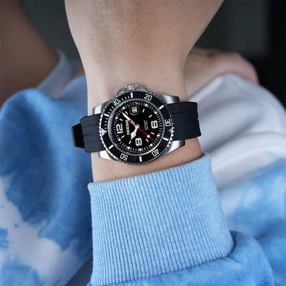 DEESIO Men's Automatic Mechanical Watch Stainless Steel Luminous Date Sports Casual Luxury Watch Gift for Men Sapphire Crystal