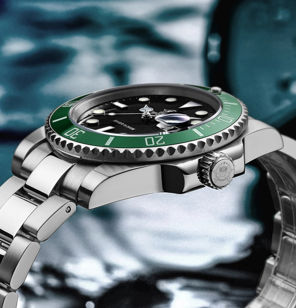 ADDIESDIVE Edelstahl-Uhr für Herren, europäische und amerikanische Business-Freizeit-Quarzuhr, wasserdichte Outdoor-Sportuhr