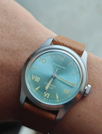 Classic Retro Arrow Pilot Watch Male Mens WWII 12 Mechanical Satch Manual Hand Wind Luminous Stain Steel Merkur 38mm Case