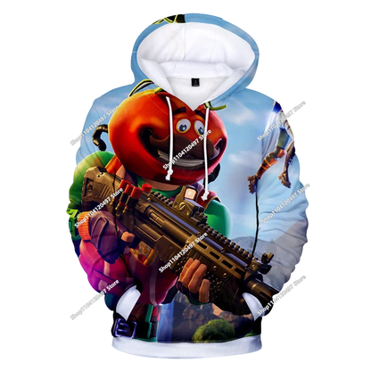 2025 3D New Children's Anime Fortnite Printed Sweater Series Pullover Generation Trend Brand Hoodie Gift