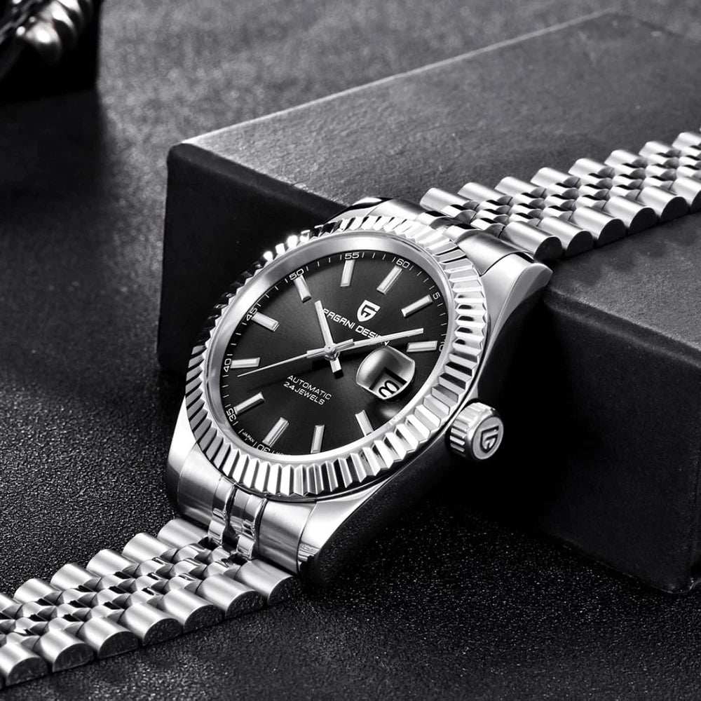 PAGANI DESIGN Men Mechanical Watch Luxury Automatic Watch Jubilee Bracelet Japan Movement 100M Waterproof Sport Wristwatch 1645