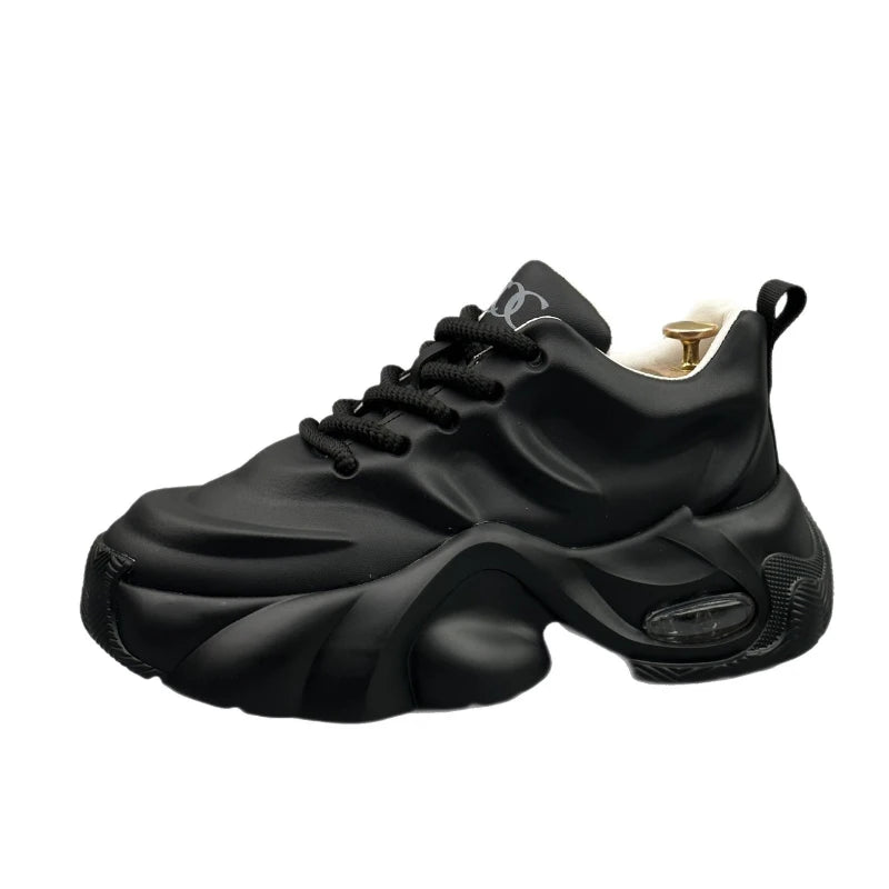 Plus Size Men's 2026 New Dad Sneakers Thick Platform Sole Fashion Versatile Casual Athletic Shoes Trendy Comfortable Daily Shoes
