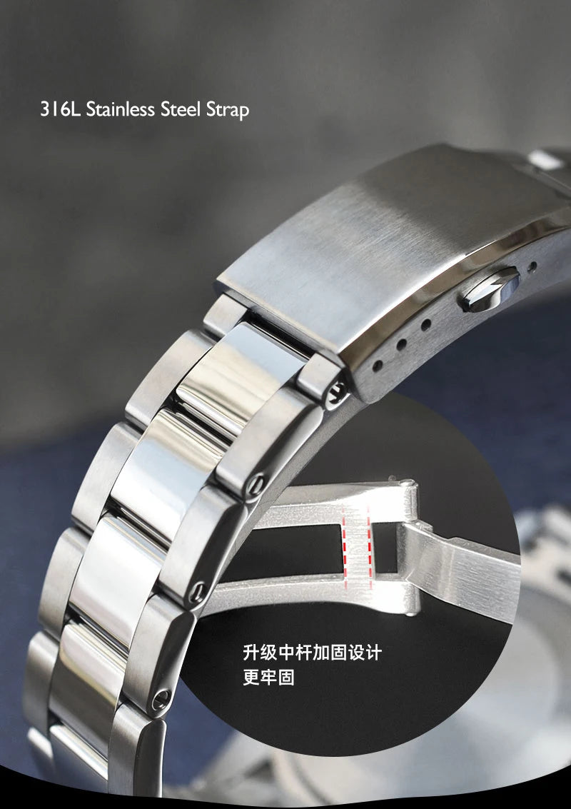Baltany Men Automatic Watch 39MM Mechaical Wristwatch Bubble Sapphire 20ATM Waterproof C3 Luminous NH38 / SW200