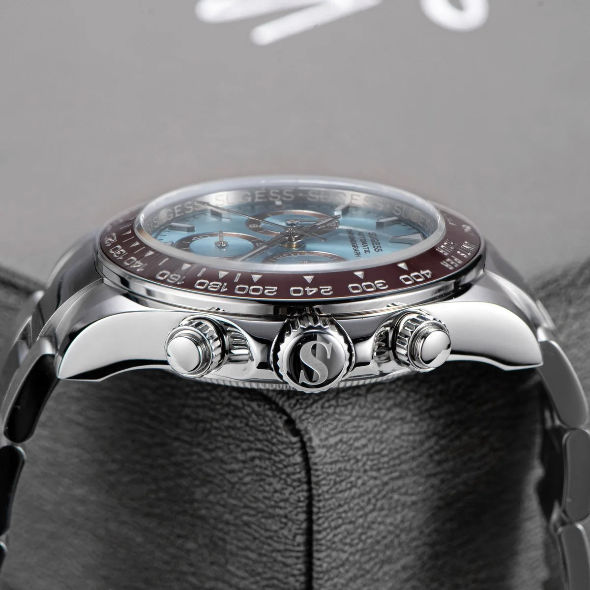Sugess Panda Chronograph Movement Automatic Mechanical Chronograph Wristwatch Waterproof Diving Men Watches Ceramic Bezel Tona