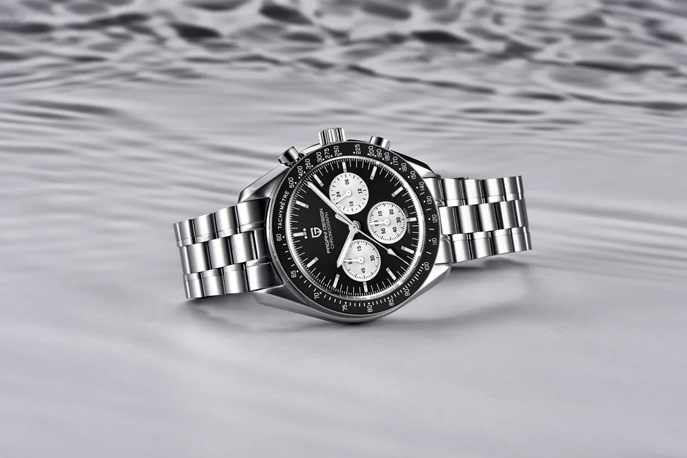 Hodinky PAGANI DESIGN Moon – luxusní quartzový chronograf pro muže, sportovní styl, safírové sklo s antireflexní úpravou, luminiscenční displej