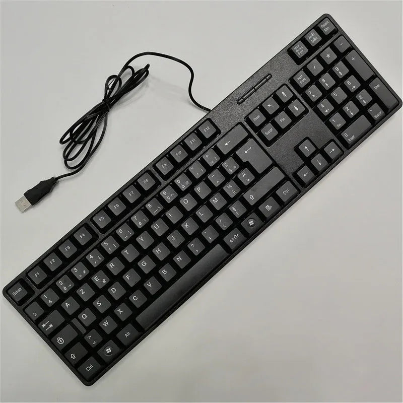 Keycap con lettere spagnole, francesi, russe e arabe per tastiera gaming USB cablata 104 tasti per computer