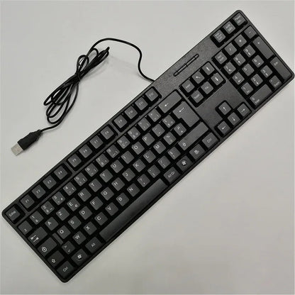 Keycap con lettere spagnole, francesi, russe e arabe per tastiera gaming USB cablata 104 tasti per computer