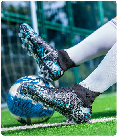 Chuteiras de Futebol de Cano Alto para Homem, para Relva Sintética, Respirantes e Antiderrapantes, Ténis de Treino e Jogo para Desporto ao Ar Livre, Chuteiras de Futebol FG
