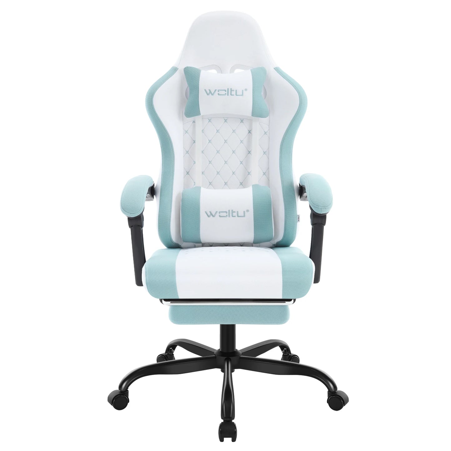 WOLTU Massage Gaming Chair Ergonomic Gamer Chair with Footrest, Lumbar Support, Adjustable Headrest, Swivel Computer Office Chair