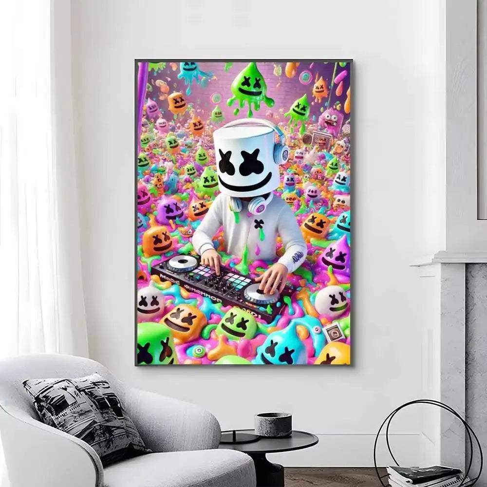 Game F-F-Fortnite Posters Self-Adhesive Waterproof Ideal For Living Room Bedroom Bar Decoration