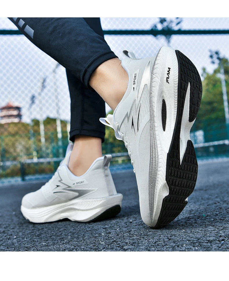 Men's Sports Running Shoes Marathon Air Cushion Breathable Lightweight Comfortable Women's Outdoor Athletic Sneakers Jogging Tennis