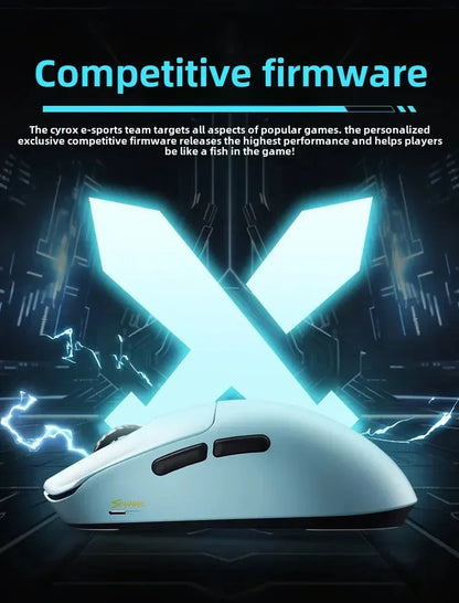Ratón inalámbrico SCYROX V6 no poroso para esports, 40g, 750IPS, con receptor 8k, respuesta rápida, Pixart 3950, alta calidad, 8KHz, controlador web
