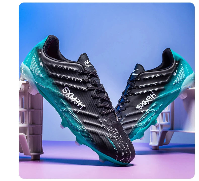 Double Star Adult Youth AG Soccer Cleats Non-Slip Durable Artificial and Natural Grass Football Shoes for Training and Matches Men Women