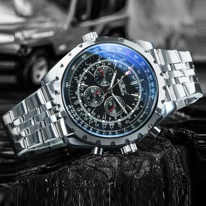JARAGAR 212 Reloj mecánico automático para hombre, de estilo moderno y ejecutivo, de lujo, con calendario semanal, reloj para hombre, regalo premium, Reloj Hombre