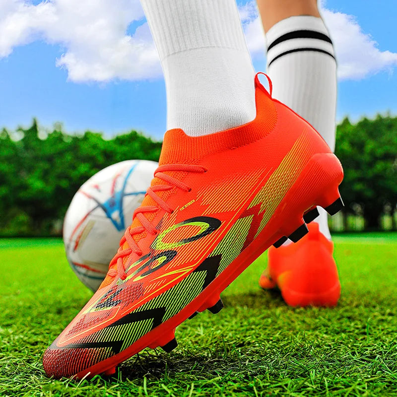 Nouvelles chaussures de football pour hommes, chaussures d'entraînement, crampons longs antidérapants FG, chaussures de football ultralégères, crampons d'extérieur, livraison directe