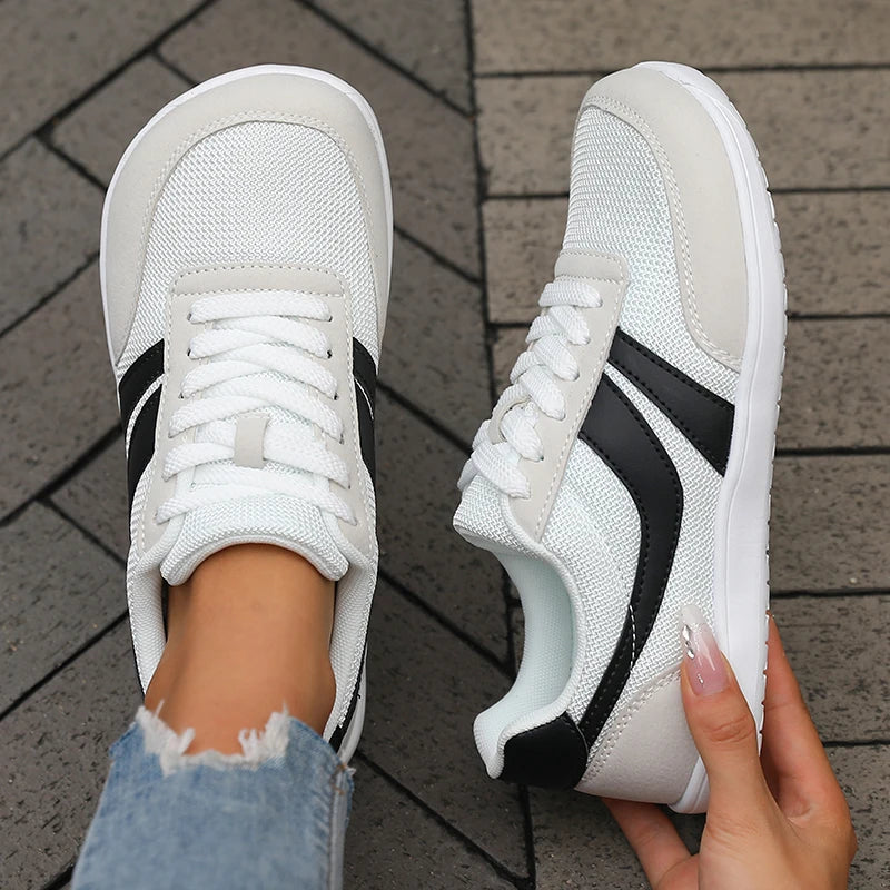 Women’s Shoes Sneakers Wide Toe Barefoot Casual Wide Last Fashionable Canvas Black Flat Board Shoes Breathable Mesh Men’s Shoes