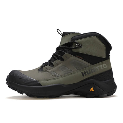 HUMTTO Hiking Shoes Men's Waterproof Hunting Boots Tactical Desert Combat Ankle Trekking Boots Male Women Warm Leather Sneakers