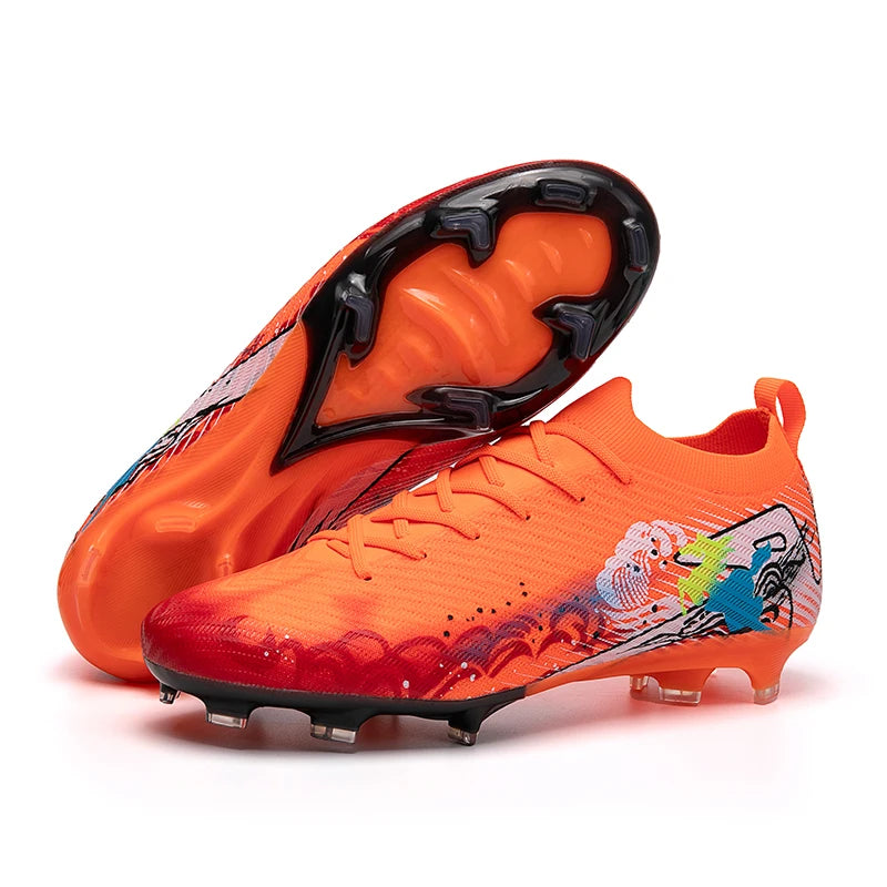 New Men's Soccer Shoes FG Non-Slip Long Spikes Football Boots Soccer Cleats Training Shoes Match Ultralight Outdoor Drop Shipping