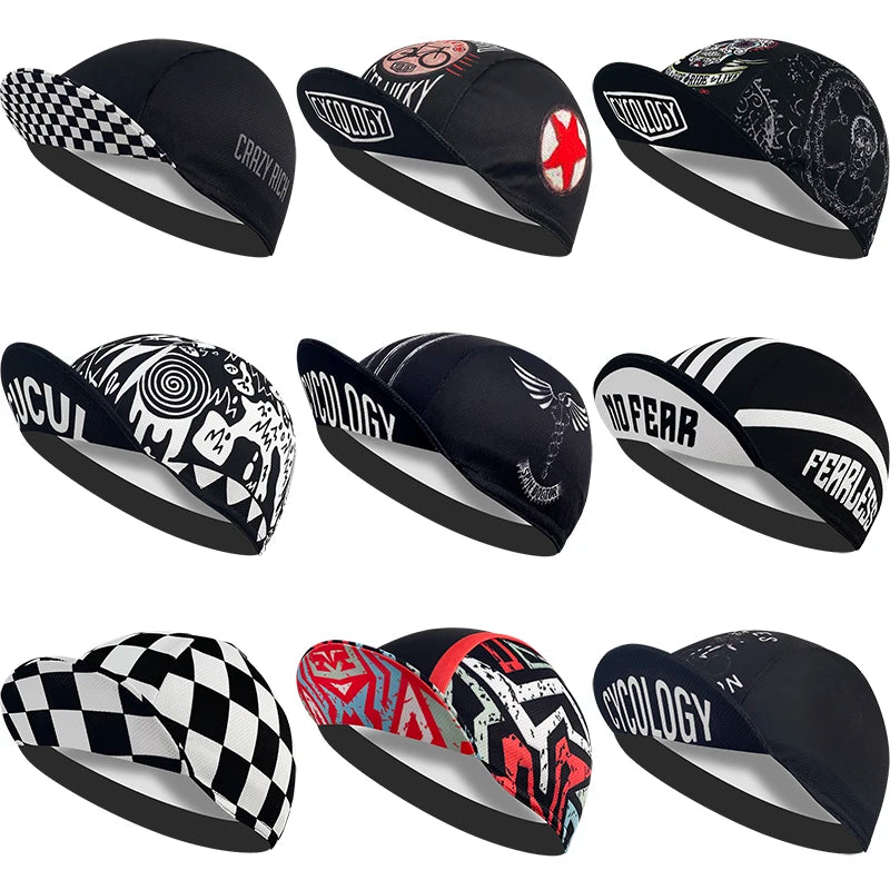 Black Series – Beliebteste Polyester-Radmützen – Sportliche, schnell trocknende Fahrradmützen für Damen und Herren – Schweißabsorbierend und atmungsaktiv
