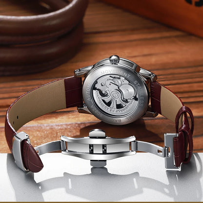 Tourbillon-herreur, sporty, automatisk, mekanisk, vandtæt, luksusarmbåndsur fra et førsteklasses mærke