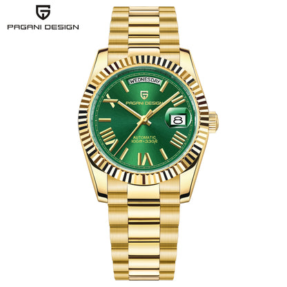 PAGANI DESIGN Enamel Dial 2026 New DD36 Men's Watches Silver Gold Luxury Automatic Watch Men Waterproof Mechanical Wristwatch