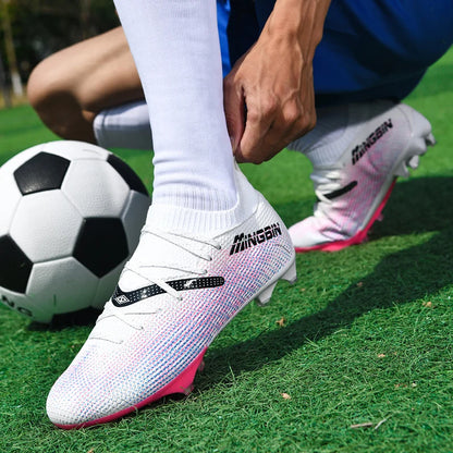 Botas de fútbol de césped profesionales para hombre, botines de fútbol con malla transpirable, zapatillas de fútbol juveniles antideslizantes, sneakers masculinas Society Chuteira
