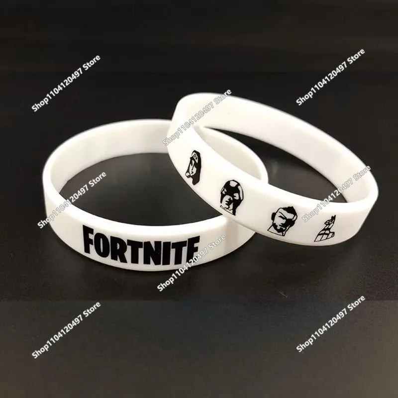 Pulseira Fortnite de Fitness em Silicone de Borracha, Vermelha e Preta, Sem Inscrição, 1 Peça, Presente para Homem, Mulher e Criança, Venda por Grosso