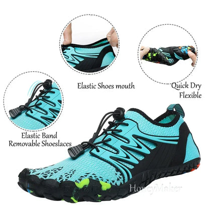 Zapatos acuáticos unisex de secado rápido con drenaje para vadeo, playa, deportes acuáticos, natación, yoga, buceo, surf y uso barefoot