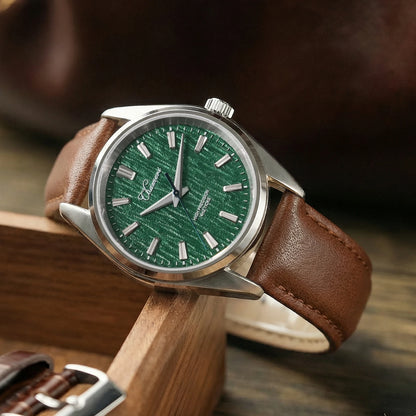 Chameri GS05 40mm Men Quartz Watch VH31 Sweep Second Movement Watches Sapphire Waterproof 100m Stainless Steel Wristwatch