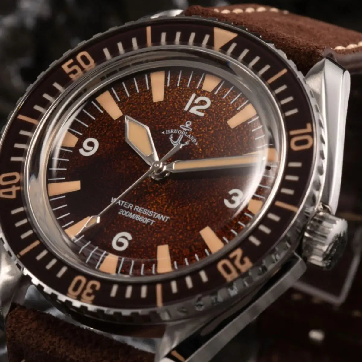 Hruodland 2026 new retro 41MM men's automatic mechanical watch Hangzhou K1 glass stainless steel waterproof 20Bar C3 reloj hombre