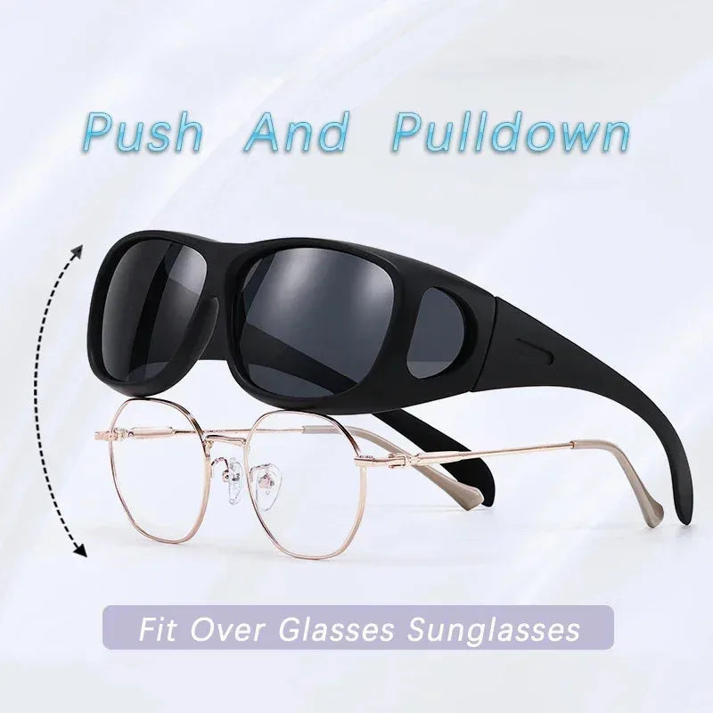 2025Polarized Sunglasses Fit Over Eye Glasses Driving Wrap Shield Goggles Fishing Glasses Sports Sunglasses Night Vision Glasses