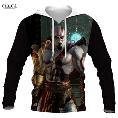 CLOOCL Fashion Game Kratos God of War 3D Full Printed Autumn Men Hoodie Unisex Long Sleeve Hooded Sweatshirt Harajuku Tracksuits