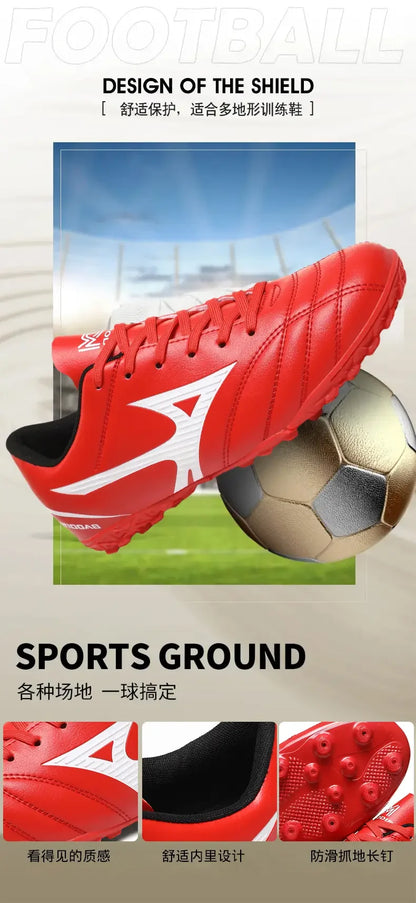 New Arrival Main Push Soccer Cleats with Long Broken Studs, Outdoor Sports Football Shoes