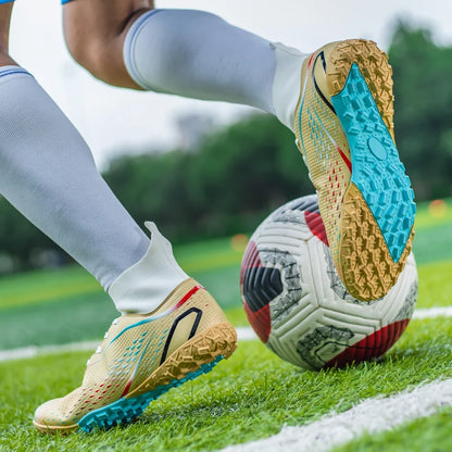 MenOutdoor Football Boots Professional Training Soccer Shoes Soccer Cleats Turf Futsal Match Grass Unisex Non-slip Breathable