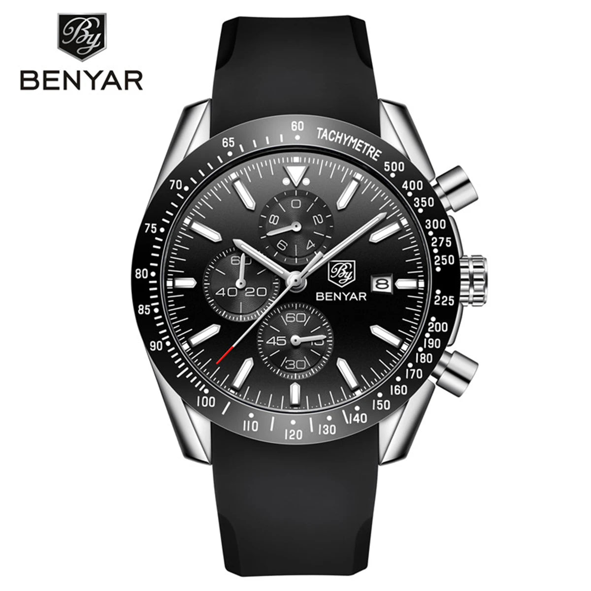 BENYAR Luxusuhren für Herren – Quarz-Armbanduhren mit Lederarmband, wasserdicht bis 30 m, sportlicher Stil.