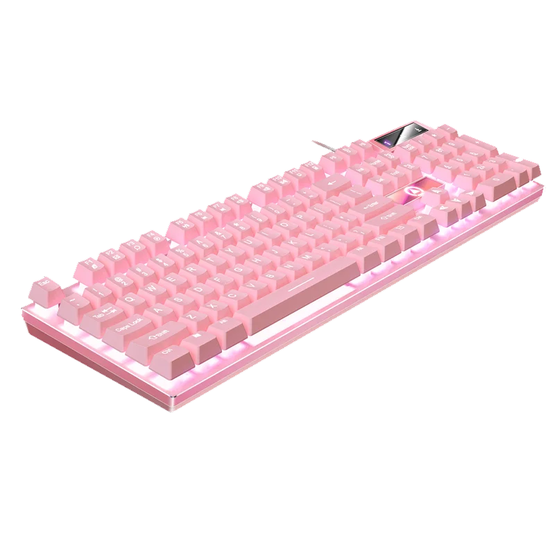 Teclado gaming USB con cable y retroiluminación, teclado gamer de 104 teclas para ordenador/portátil/PC, diseño ergonómico, accesorio gaming para oficina