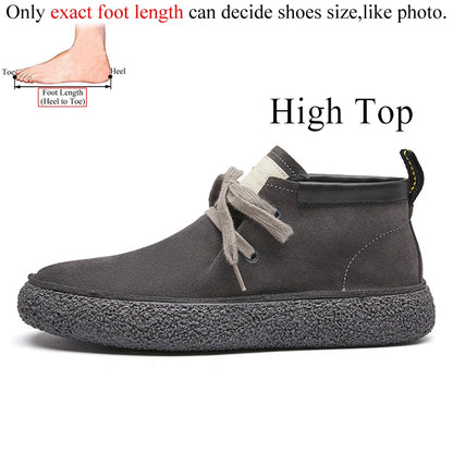 Pantofi casual din piele de căprioară pentru bărbați, de marcă de lux, din piele naturală, realizați manual, cu design antiderapant, pentru primăvară și toamnă