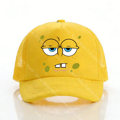 Spongebobs Baseball Caps for Adult Boys Kawaii Sports Breathable Mesh Hat Cute Cartoon Anime Sunbonnet Fashion Birthday Gifts
