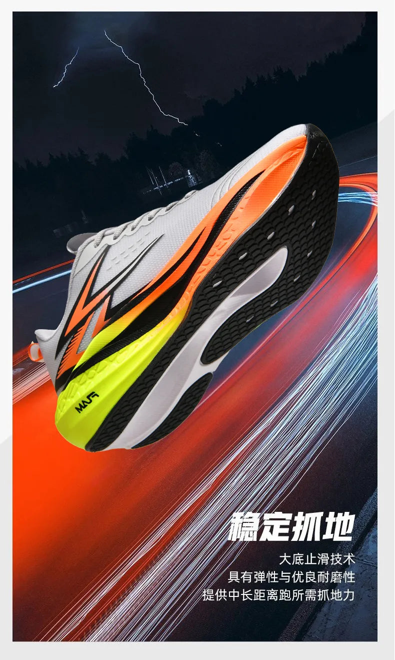 Ténis de corrida com placa de carbono para maratona, para homem e mulher, desportivos, respiráveis, leves, confortáveis e antiderrapantes