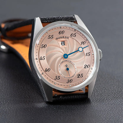 Sugess Watch of Men Automatic Mechanical Wristwatches ST1721 Movement Luminous Simple Fashion Clock Waterproof Glass S451 New