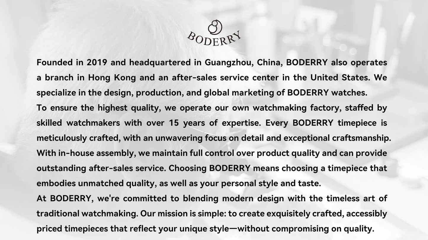 Boderry Field Watch VOYAGER Men's Watches 100M Waterproof Titanium Automatic Luminous For Seiko Movement Wristwatch