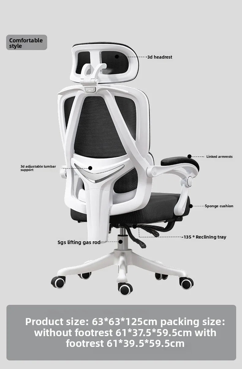 Internet Celebrity Ergonomic Chair Office Chair Back Chair Home Computer Chair Gaming Chair Sturdy and Durable
