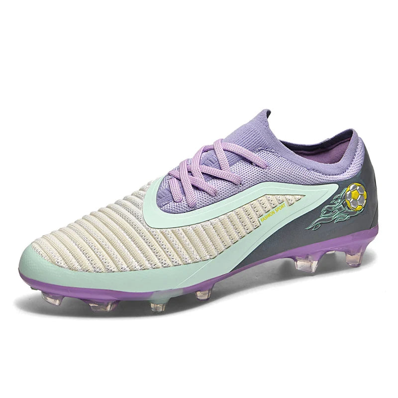 New Men Soccer Shoes Adult Non Slip Football Boots Outdoor Sport Boys Long Spikes Training Cleats Breathable Match Comfortable