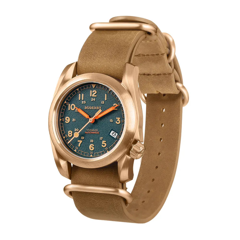 Boderry Field Watch VOYAGER Men's Watches 100M Waterproof Titanium Automatic Luminous For Seiko Movement Wristwatch