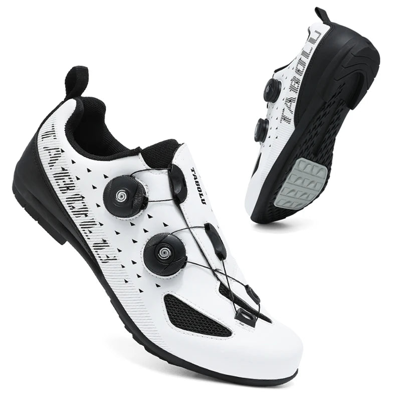 Lock-Free Cycling Shoes, Flat Pedal Shoes for Men, Bike Cleat Sneakers, MTB Bicycle Biking Shoes for Women, Breathable Indoor Boots