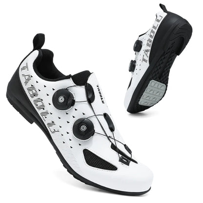 Lock-Free Cycling Shoes, Flat Pedal Shoes for Men, Bike Cleat Sneakers, MTB Bicycle Biking Shoes for Women, Breathable Indoor Boots