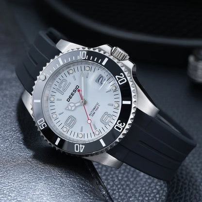 DEESIO Men's Automatic Mechanical Watch Stainless Steel Luminous Date Sports Casual Luxury Watch Gift for Men Sapphire Crystal