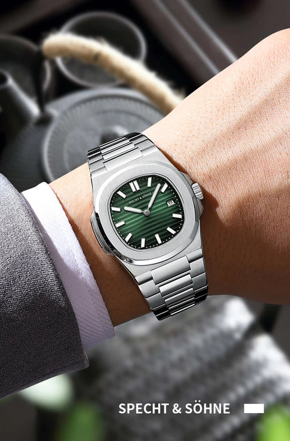 Specht & Söhne New Arrivals Mens Watch Rose Gold 5711 Classic Sports Watches Ultrathin Stainless Steel Sapphire 50M Waterproof
